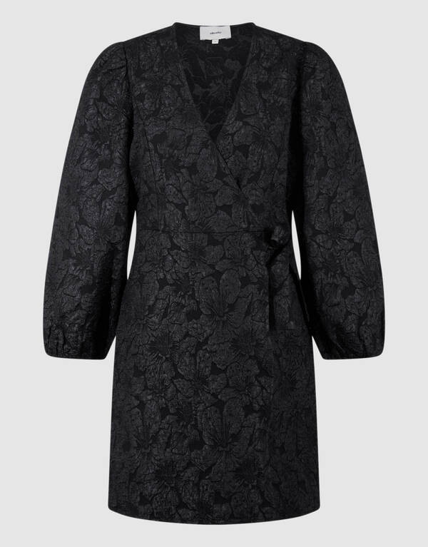 Jacquard-Wickel-Minikleid Schwarz SHOEBY WOMEN