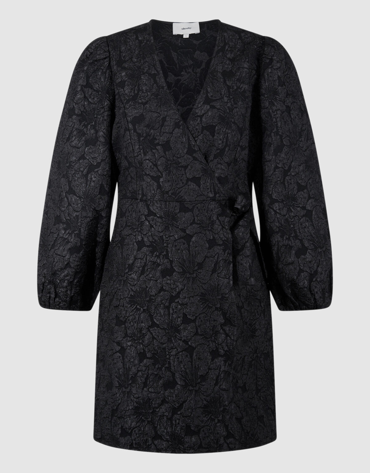 Jacquard-Wickel-Minikleid Schwarz SHOEBY WOMEN