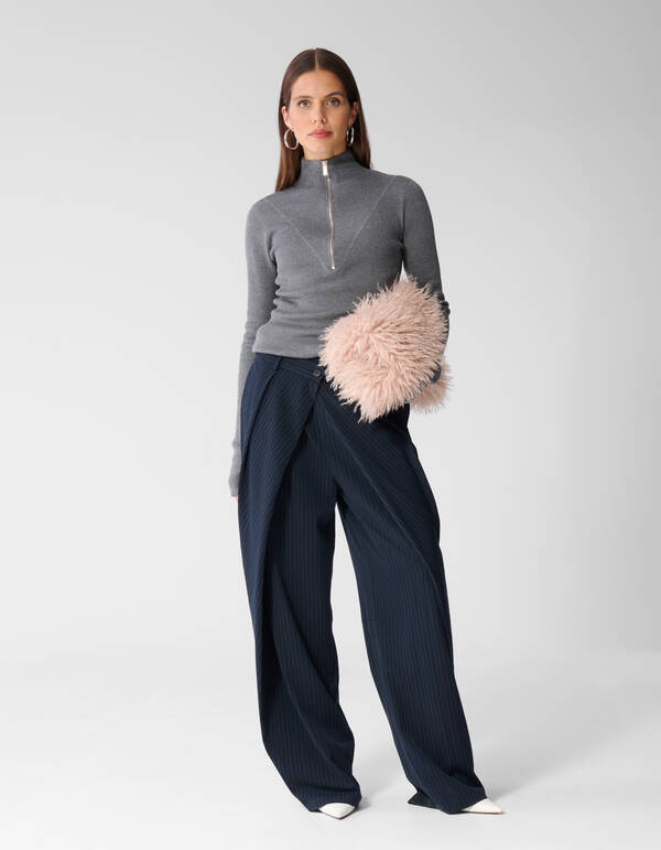 Gestreifte Pantalon Dunkelblau SHOEBY WOMEN