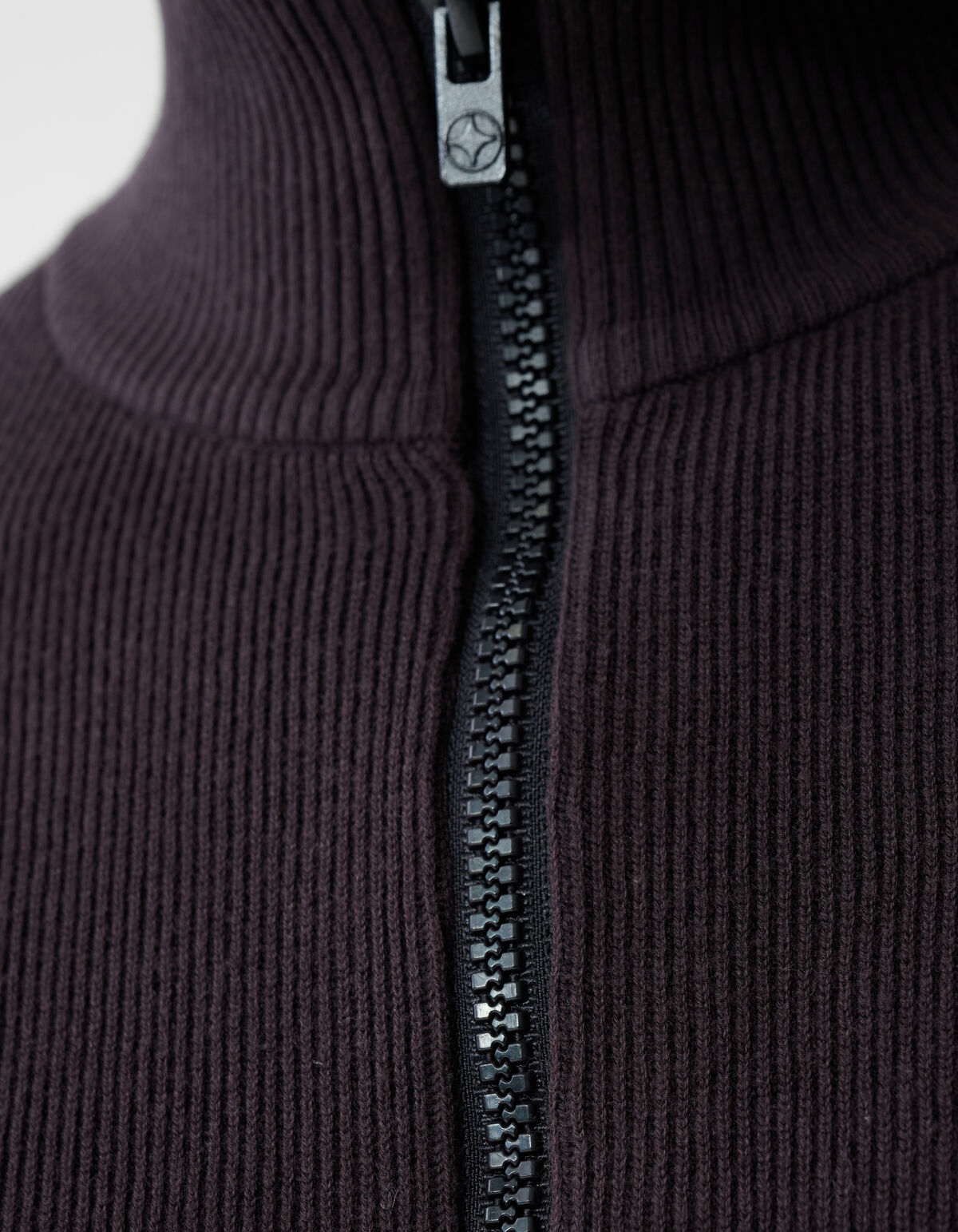 Pullover mit halbem Rei&szlig;verschluss, Strick, Dunkel SHOEBY MEN