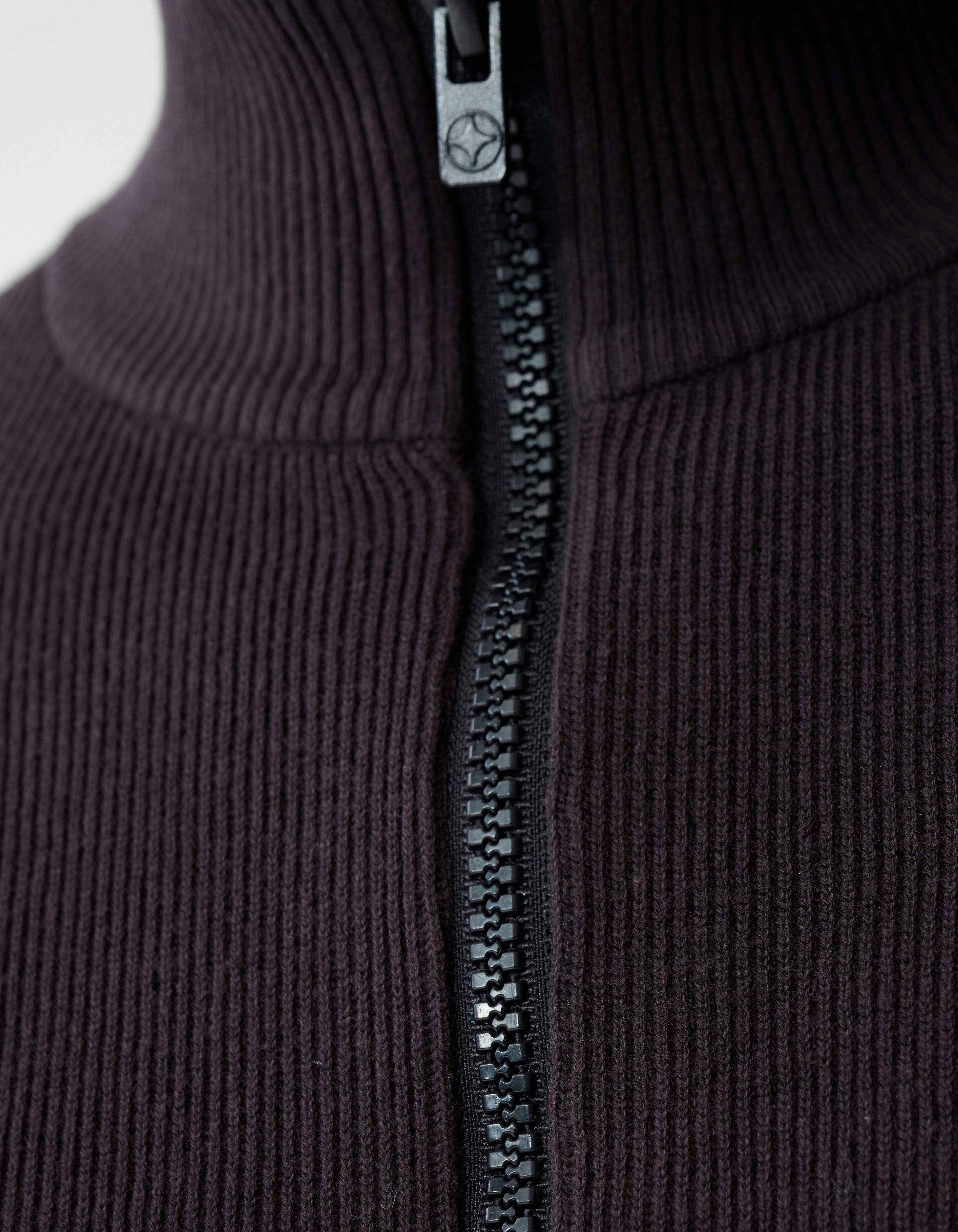 Pullover mit halbem Rei&szlig;verschluss, Strick, Dunkel SHOEBY MEN