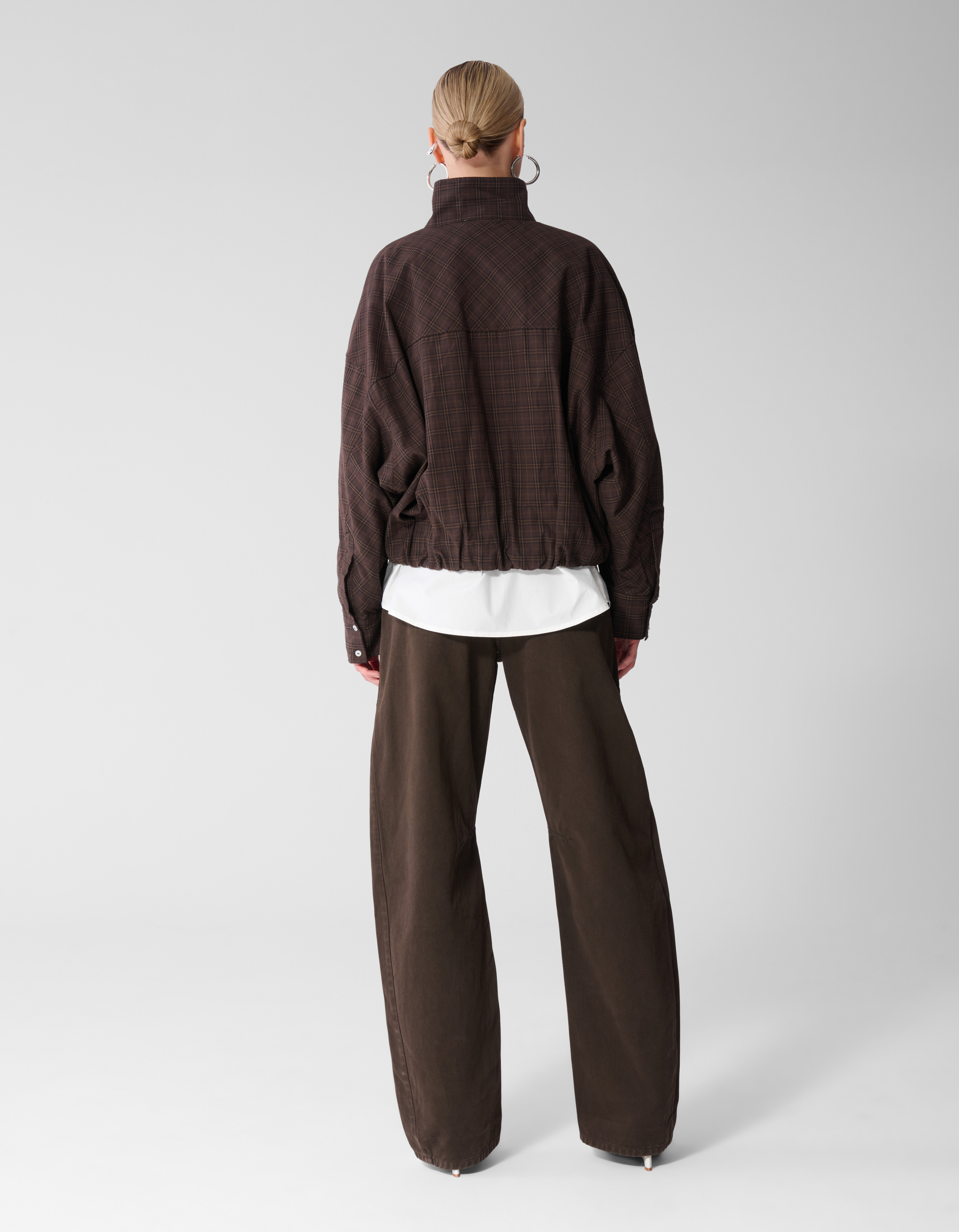 Karierte Bomberbluse Braun SHOEBY WOMEN