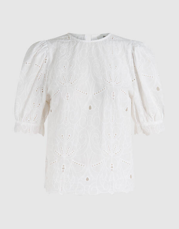 Besticktes Top Off White SHOEBY WOMEN