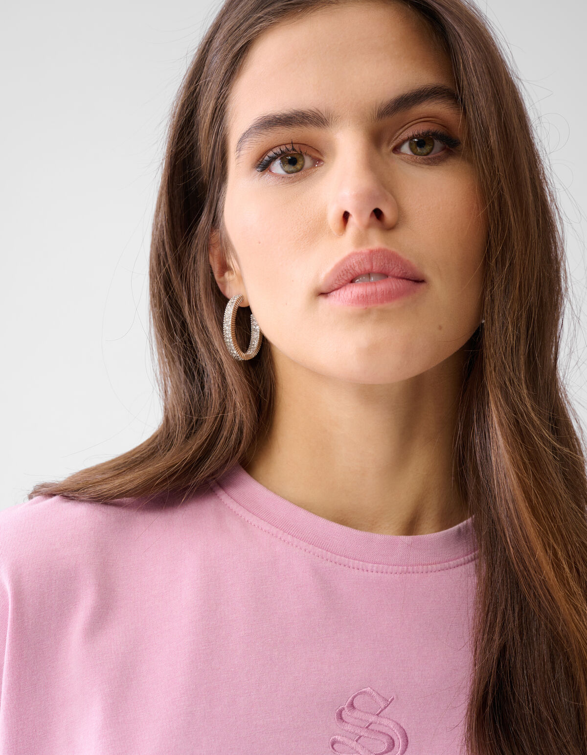Gewaschenes Logo-T-Shirt Hellrosa SHOEBY WOMEN