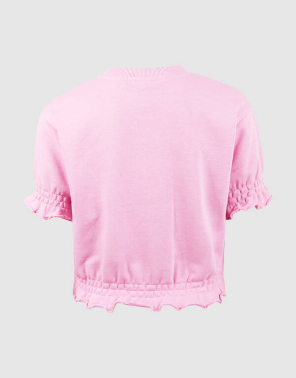 R&uuml;schen-Sweatshirt Hellrosa SHOEBY GIRLS