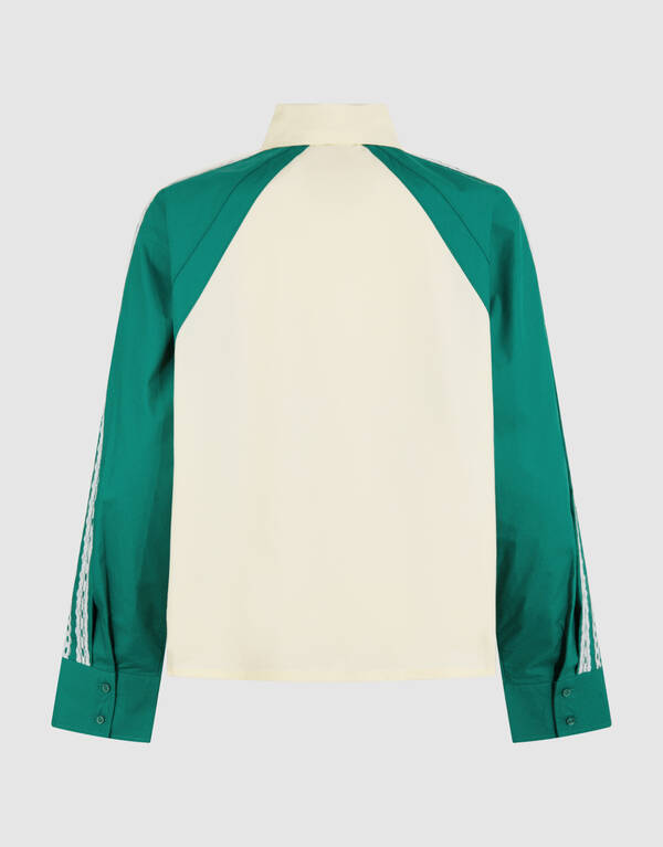 Popeline-Bluse mit Bindeband Hellgelb SHOEBY WOMEN