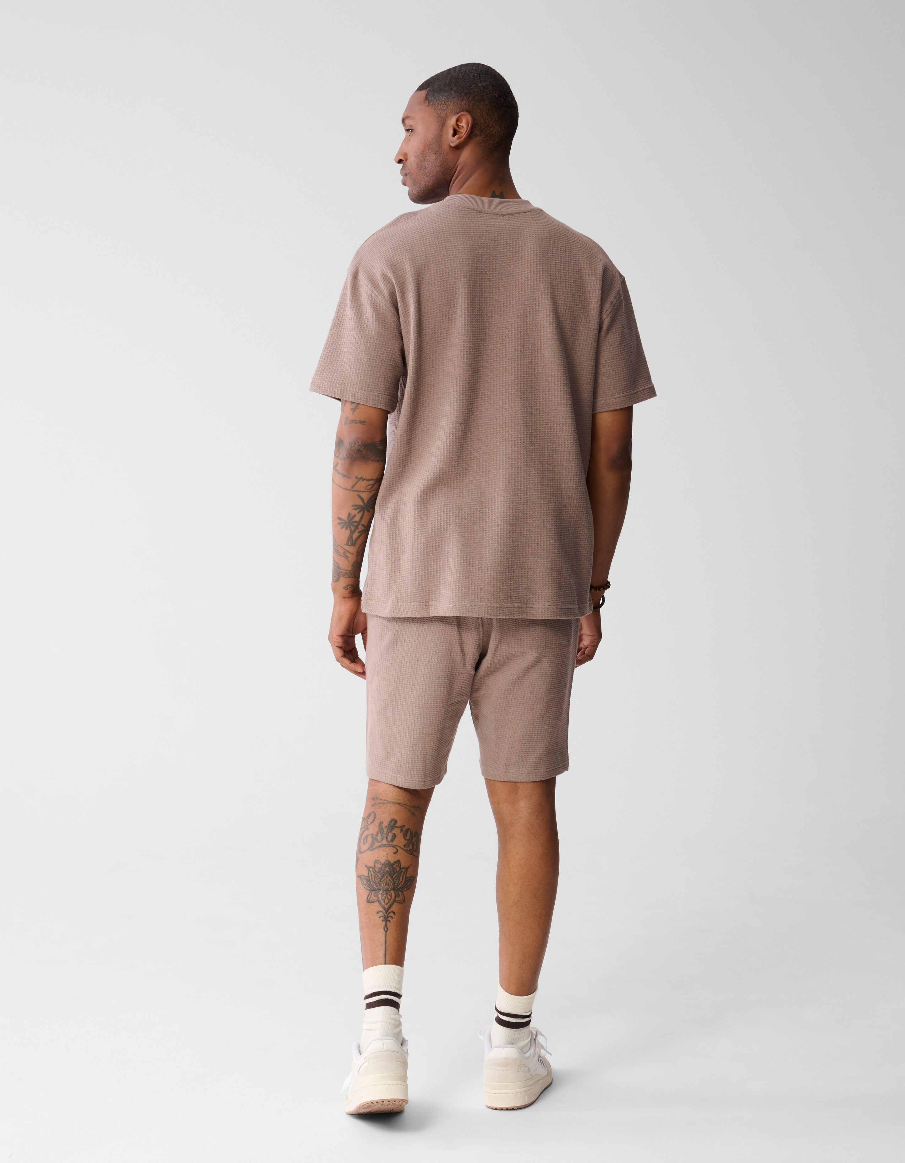 T-shirt mit Waffelstruktur Hellbraun SHOEBY MEN