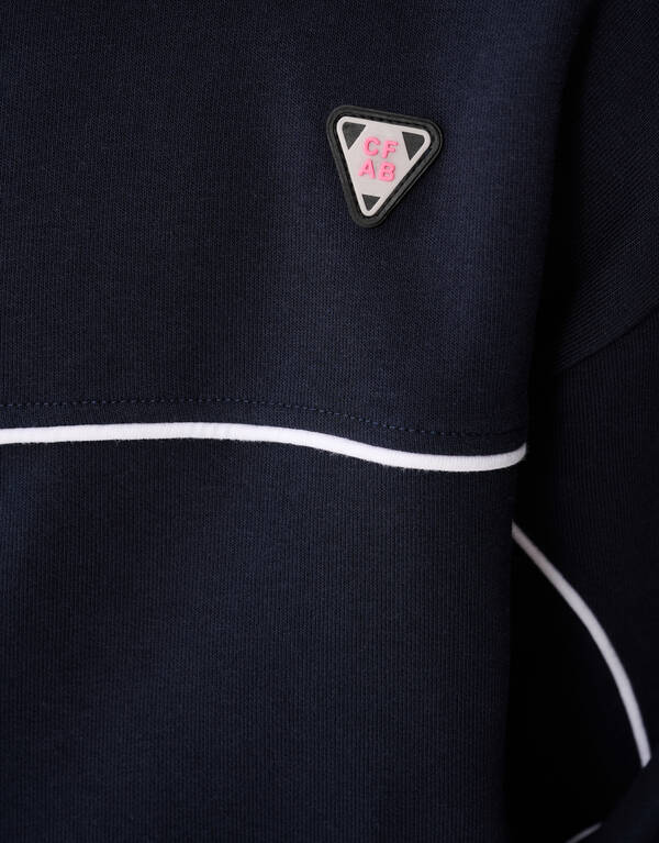 Dunkelblaue Jacke mit weichem Rei&szlig;verschluss SHOEBY BOYS