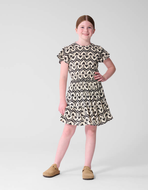 Heart Print Mini Kleid Schwarz SHOEBY GIRLS