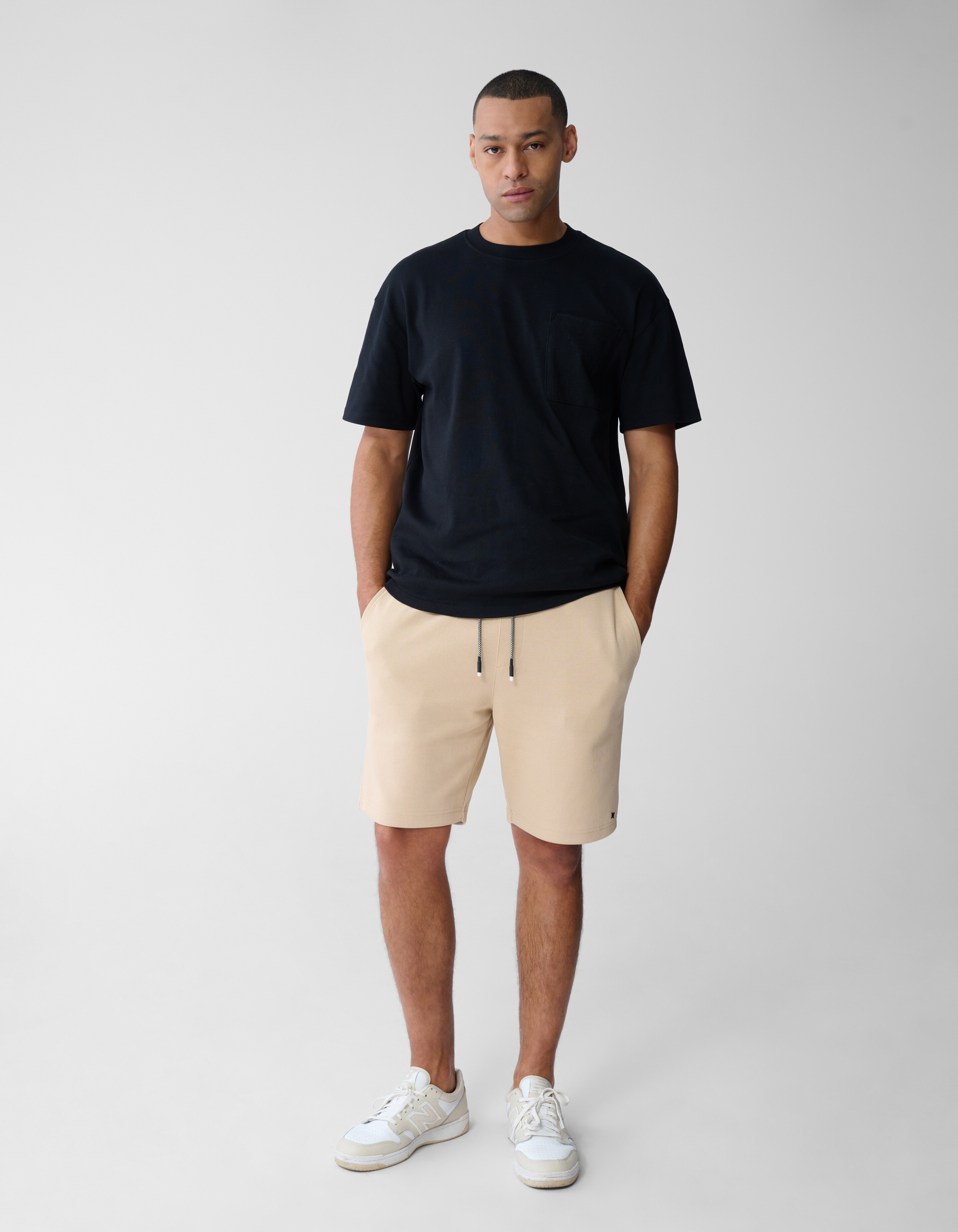 Piqu&eacute; Logo Shorts Sand SHOEBY MEN