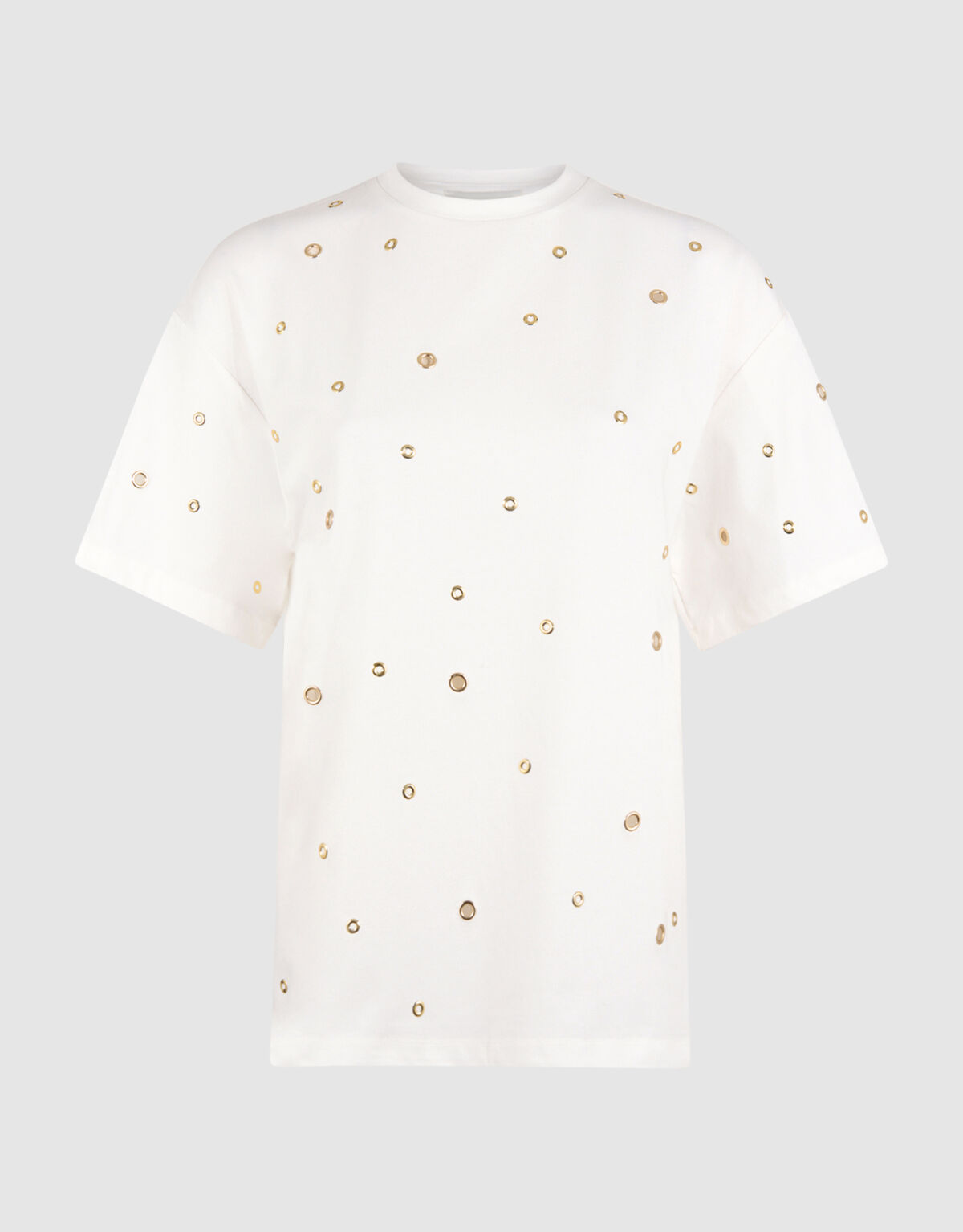 Oversized T-Shirt mit &Ouml;sen Wei&szlig; SHOEBY WOMEN