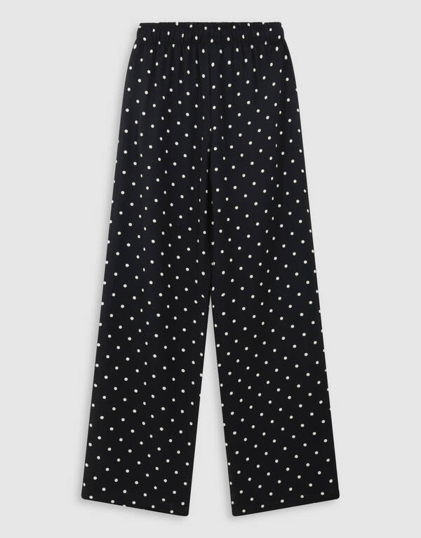 Schwarze Hose mit Polka-Dots und weitem Bein SHOEBY GIRLS