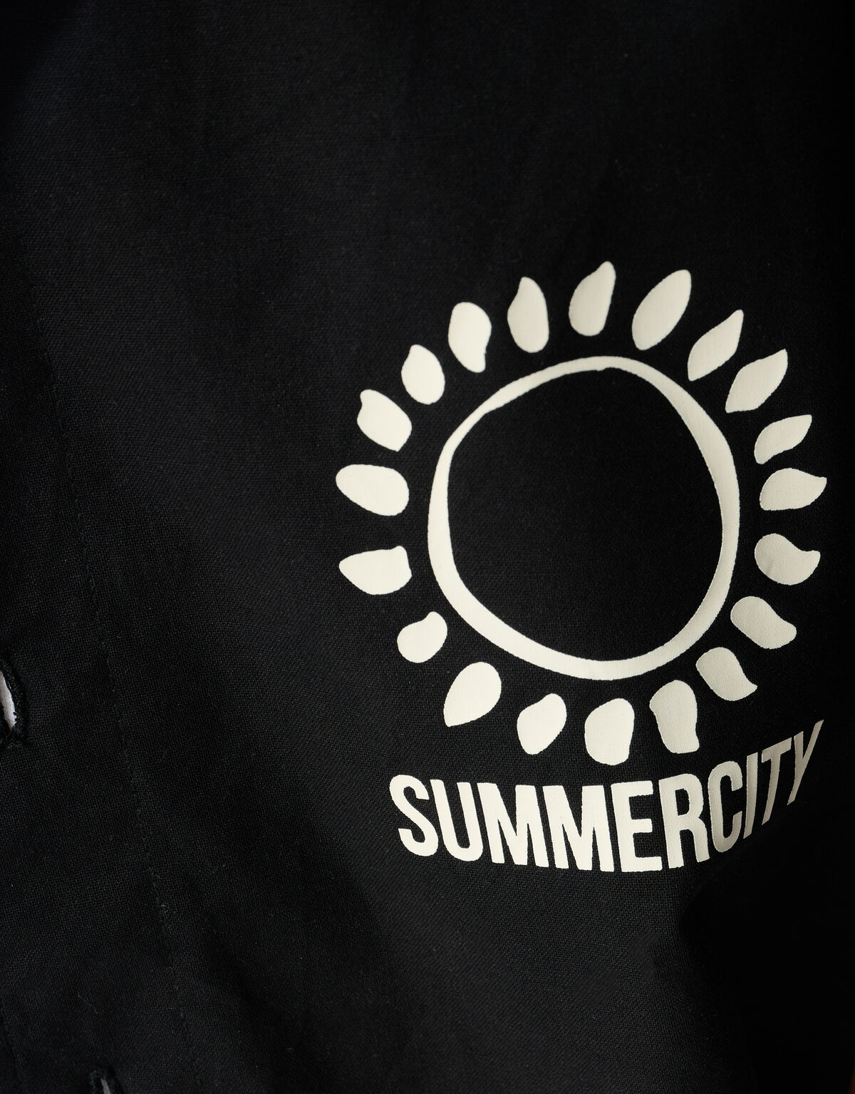 Linnen Artwork Overshirt Schwarz SHOEBY BOYS