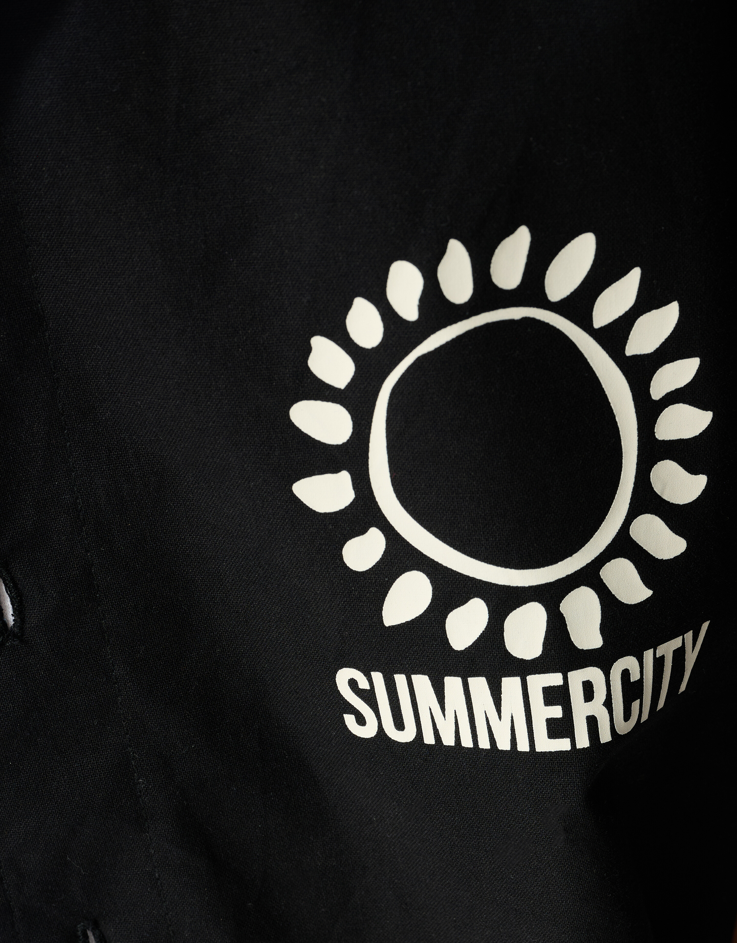 Linnen Artwork Overshirt Schwarz SHOEBY BOYS