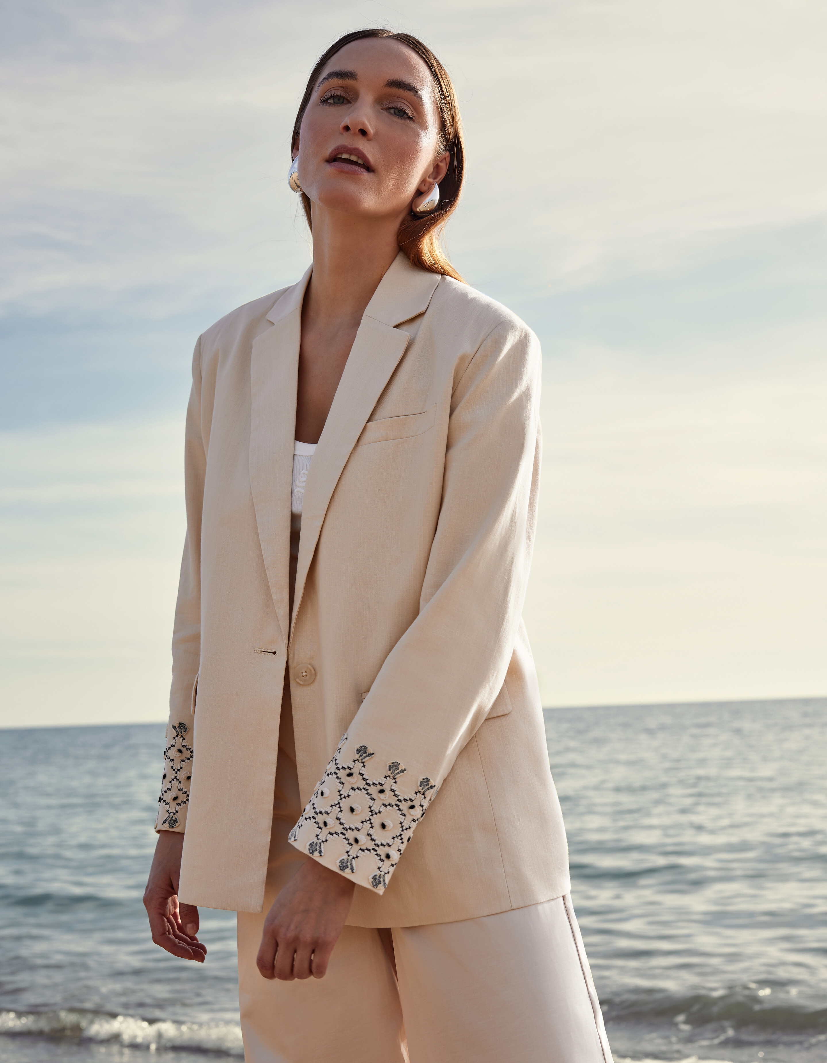 Embroidery Blazer Off White By Mieke SHOEBY WOMEN