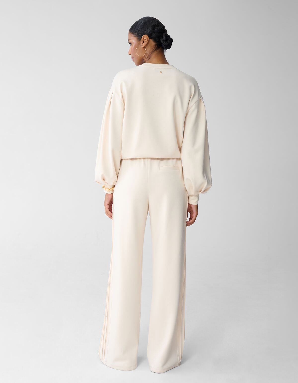 Weite Beinform Hose Gebrochen Weiß Bei Fred SHOEBY WOMEN
