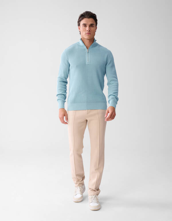 Zip-Pullover Hellblau SHOEBY MEN