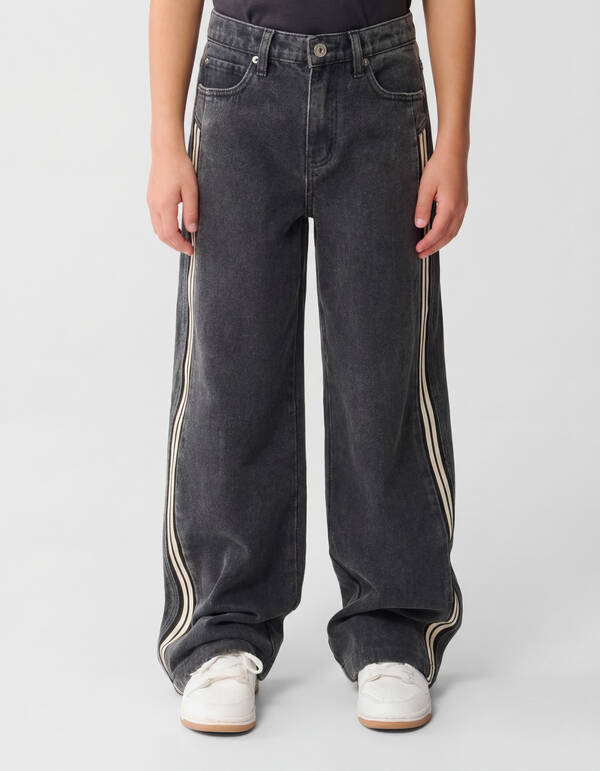 Sportliche Ultra Baggy Fit Jeans Dunkelgrau SHOEBY BOYS