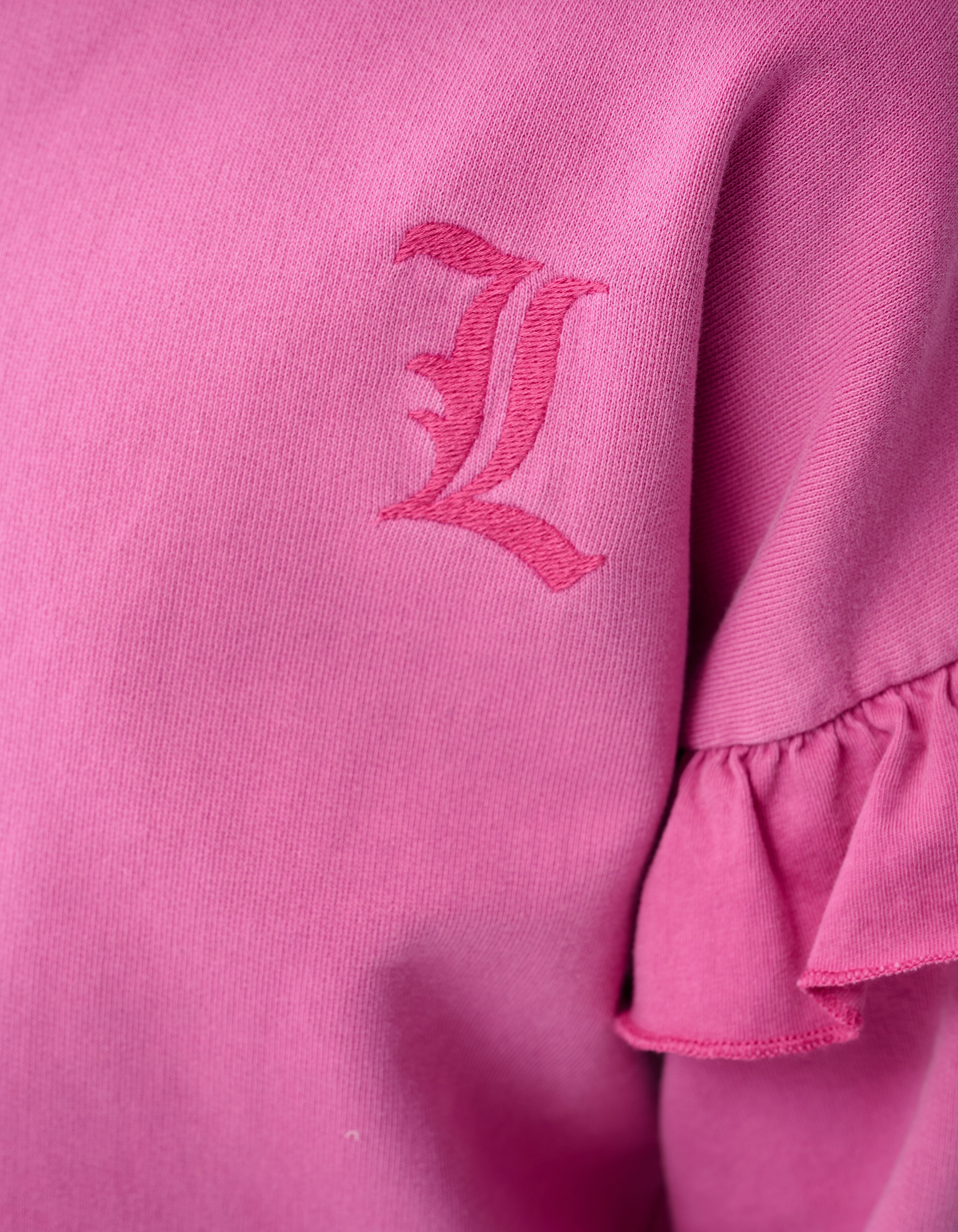 Rüschen-Logo-Pullover Pink von Lizzy SHOEBY GIRLS