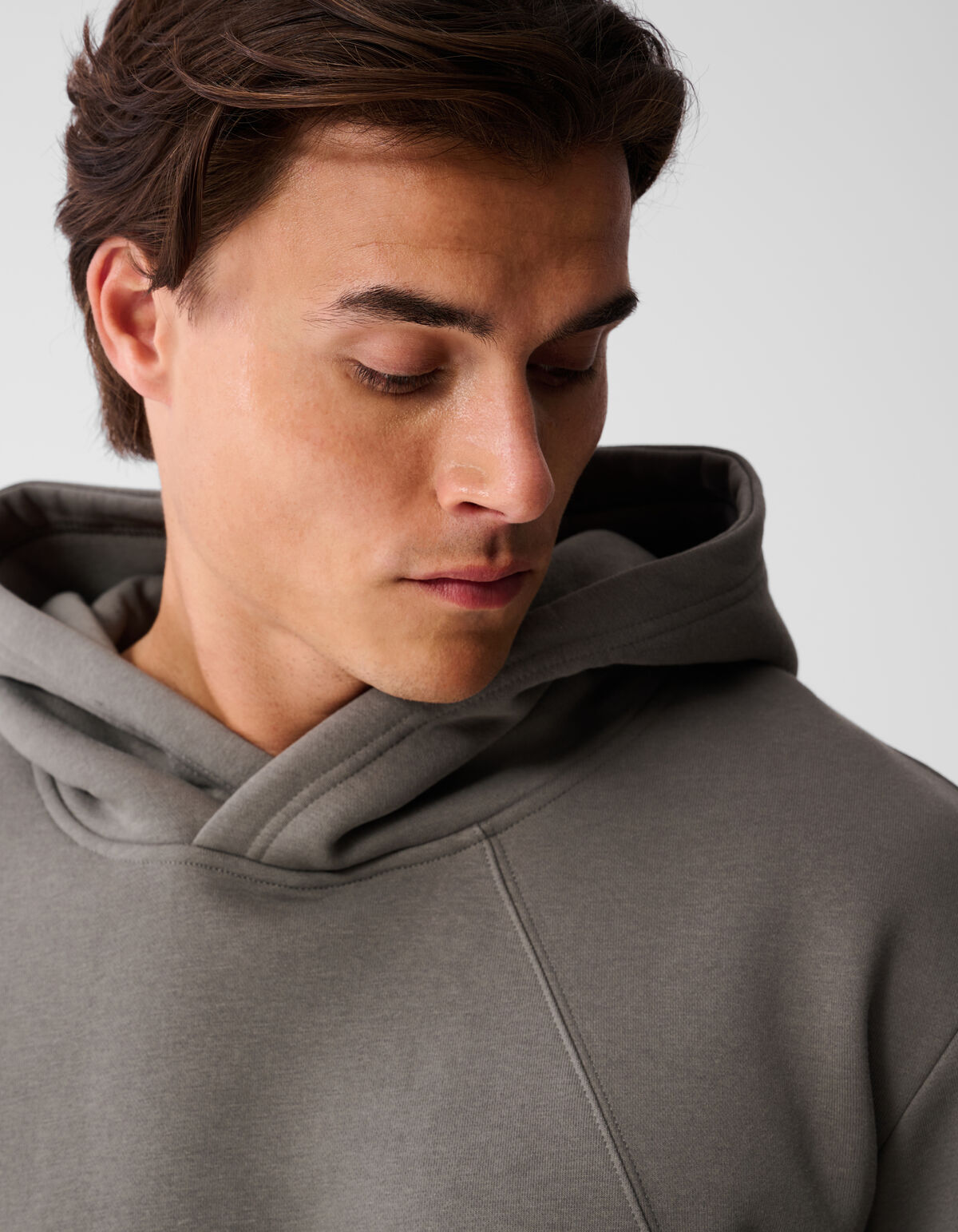 Gemischter Sweat-Hoodie Dunkelgrün SHOEBY MEN