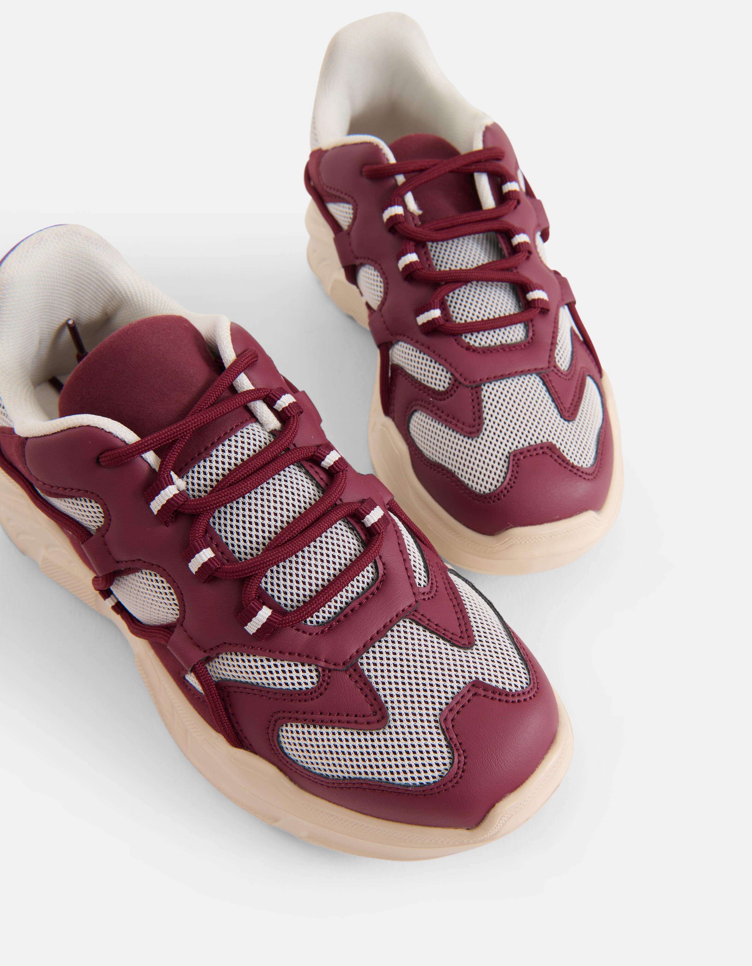 Chunky Mesh Sneaker Bordeaux rot SHOEBY SHOES