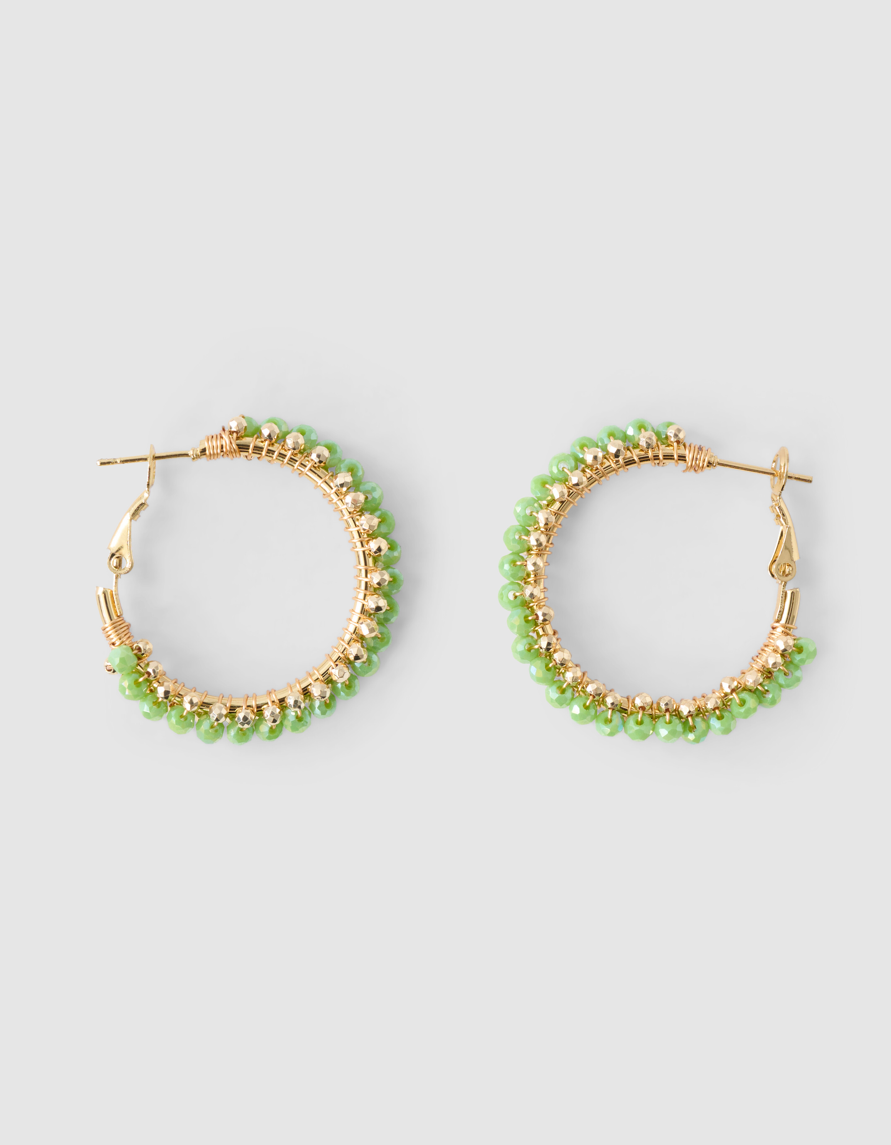 Perlenohrringe Grün SHOEBY ACCESSOIRES