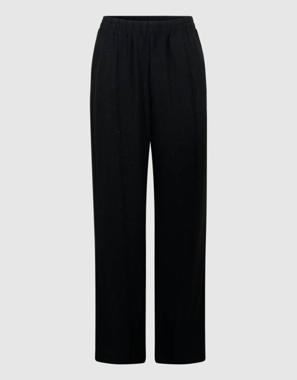 Schwarzer Glitzer-Hose mit weitem Bein SHOEBY WOMEN