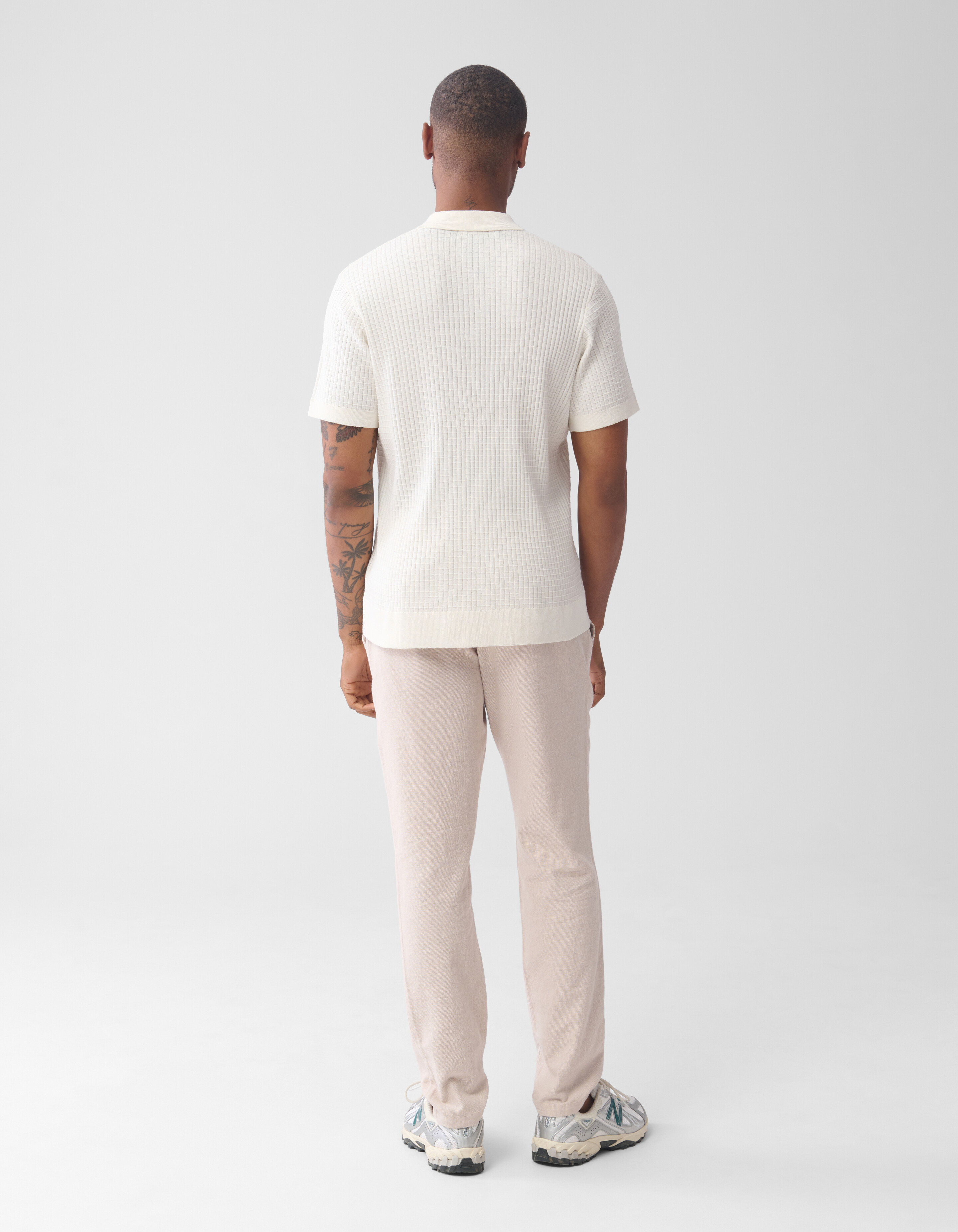 Halbes Reißverschluss-Polo Off White SHOEBY MEN