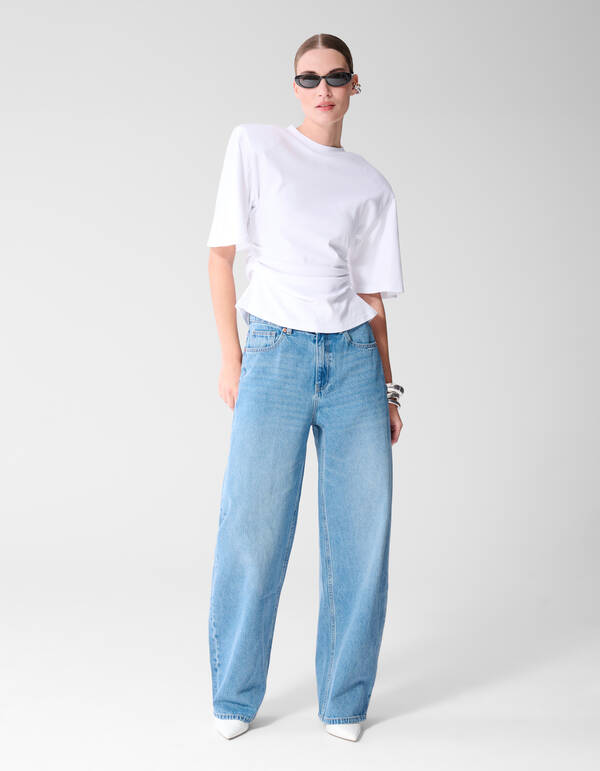 Tailliertes T-Shirt Wei&szlig; SHOEBY WOMEN