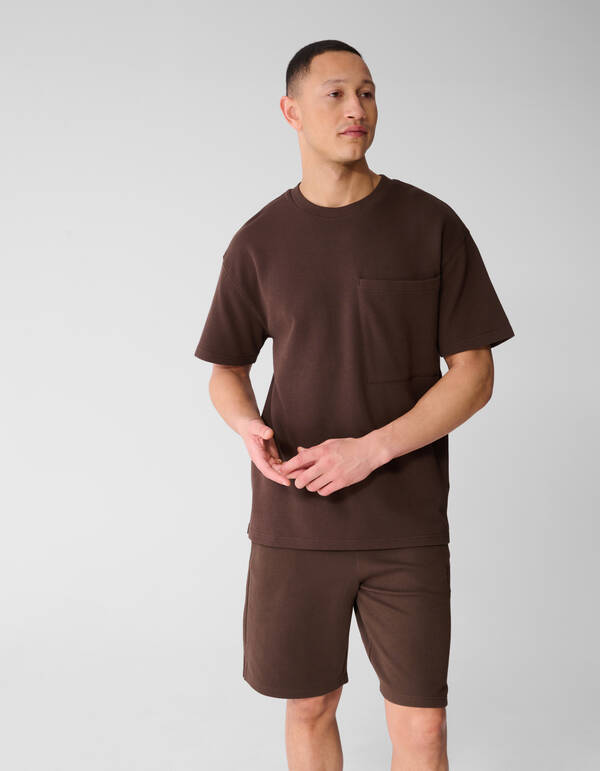 Cord-T-Shirt mit Taschen, dunkelbraun SHOEBY MEN