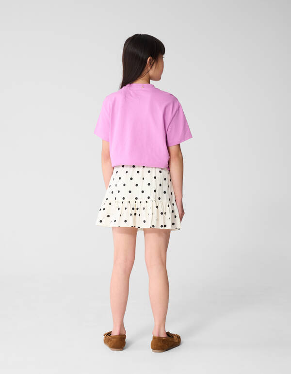 Polkadot Minirock gebrochenes Wei&szlig; SHOEBY GIRLS