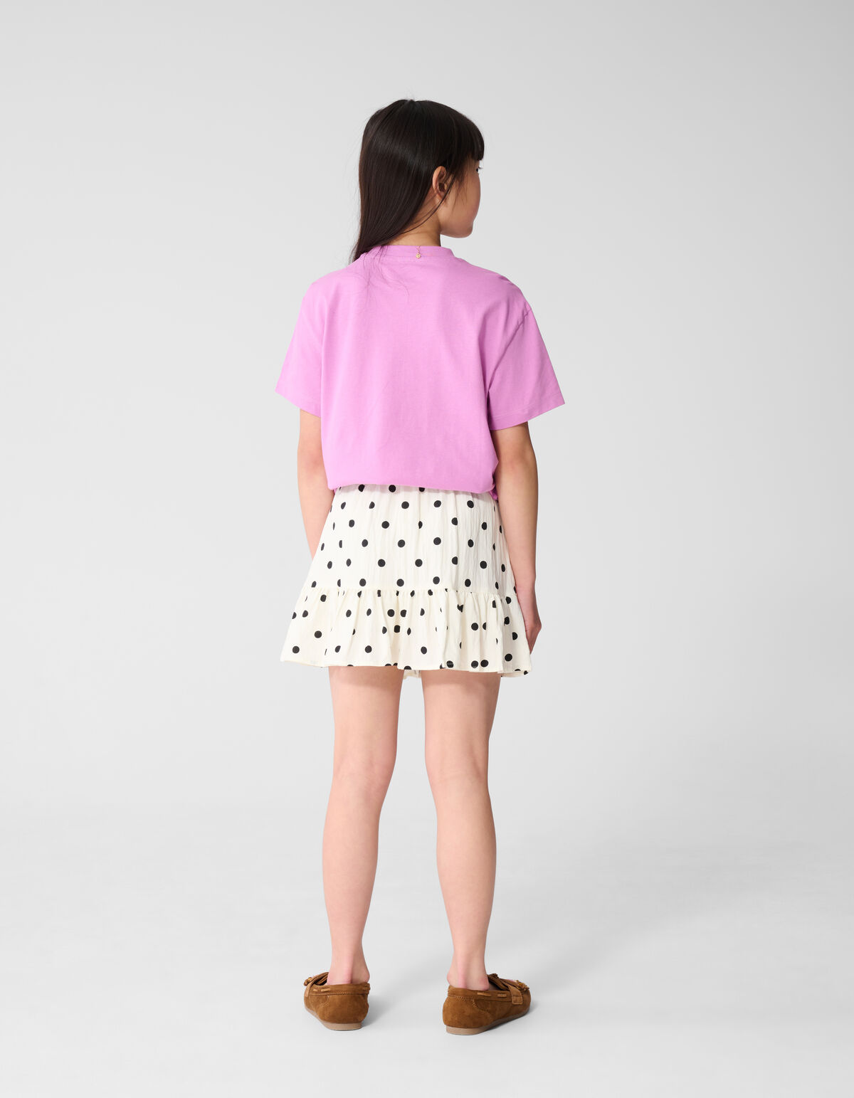 Polkadot Minirock gebrochenes Wei&szlig; SHOEBY GIRLS