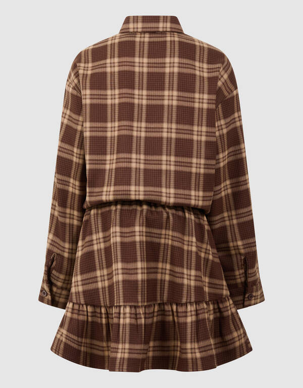 Kariertes Kleid Braun SHOEBY GIRLS