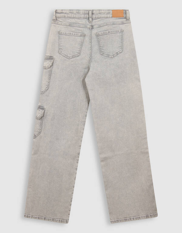 Pocket Straight Fit Jeans Grijs SHOEBY GIRLS