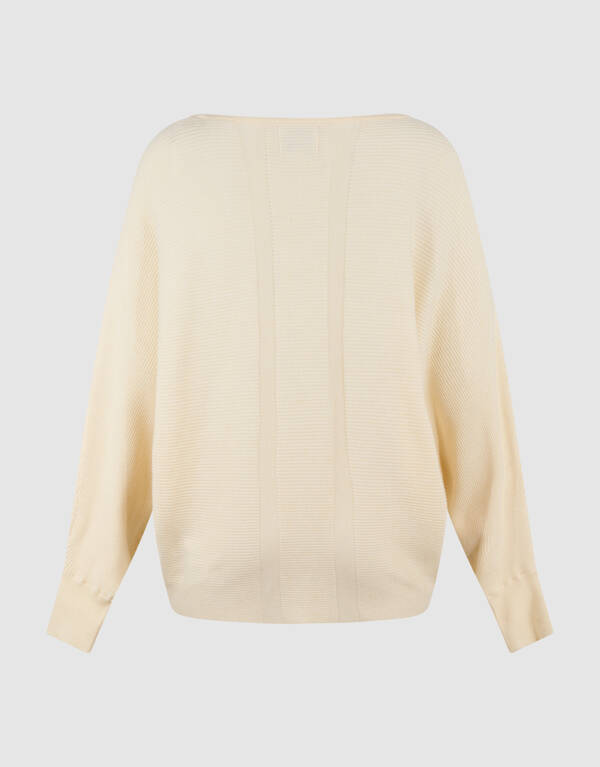 &Uuml;bergro&szlig;er Pullover Off White SHOEBY WOMEN