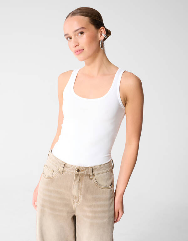 Basic Top Wei&szlig; Eksept