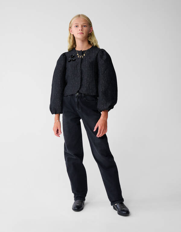 Blazer mit Blumenmuster Schwarz SHOEBY GIRLS