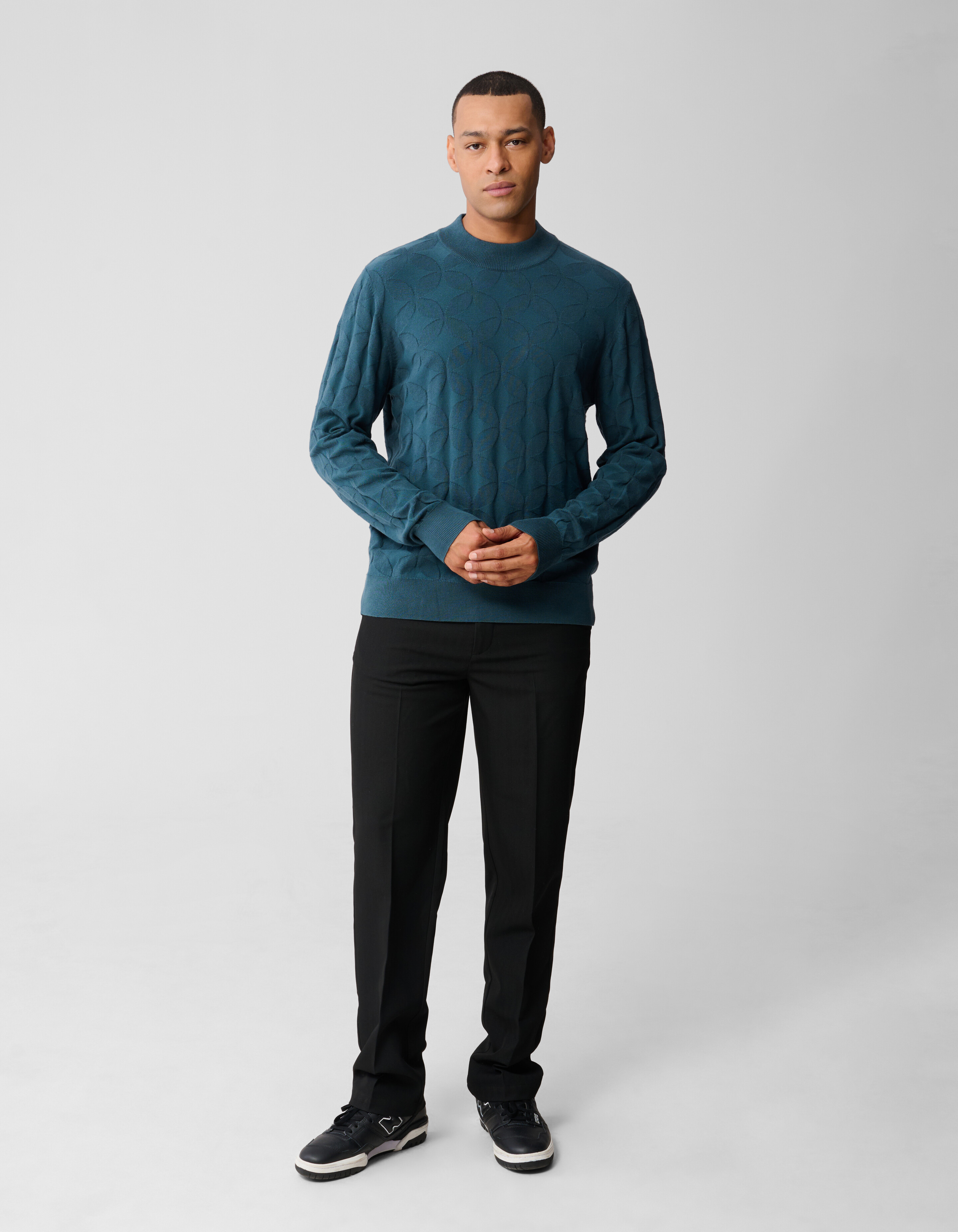 Glitzernder Strickpullover Blau SHOEBY MEN