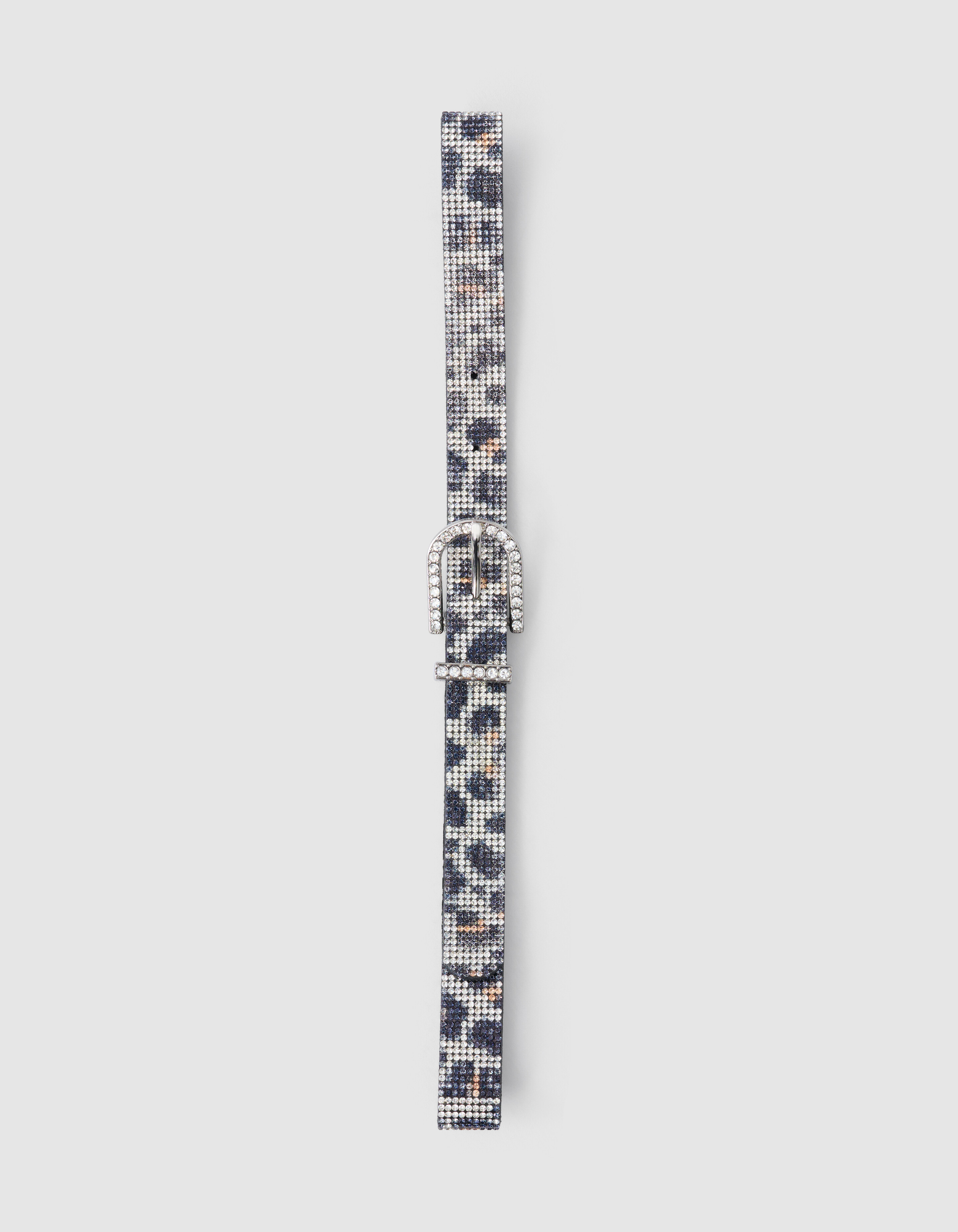 Strass Leopard Gürtel Silber SHOEBY ACCESSOIRES