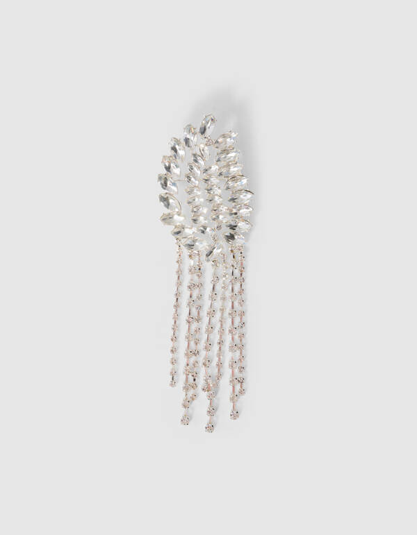 Strass-Brosche, Ohrringe Silber SHOEBY ACCESSOIRES