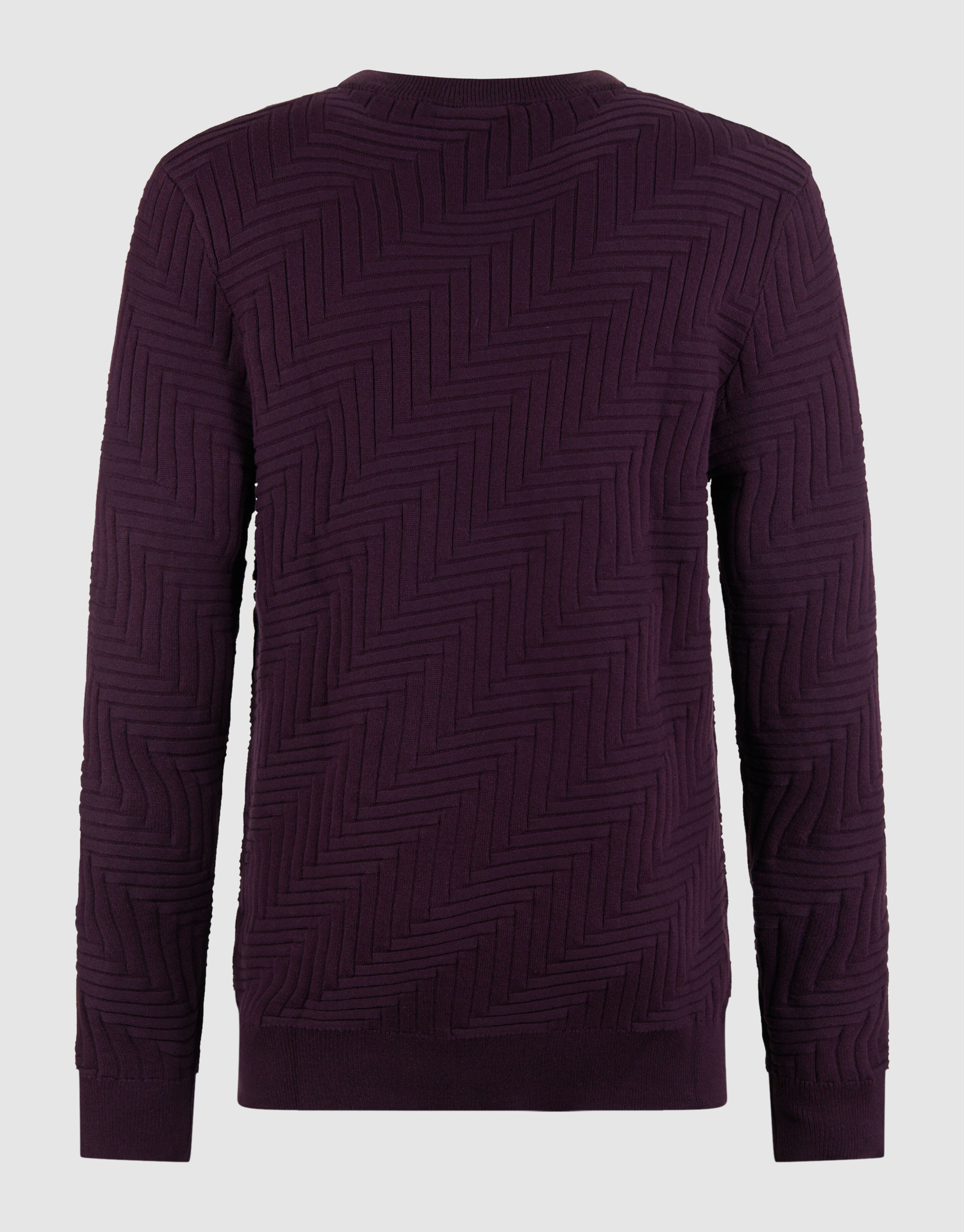 Strukturstrickpullover Dunkelrot SHOEBY MEN