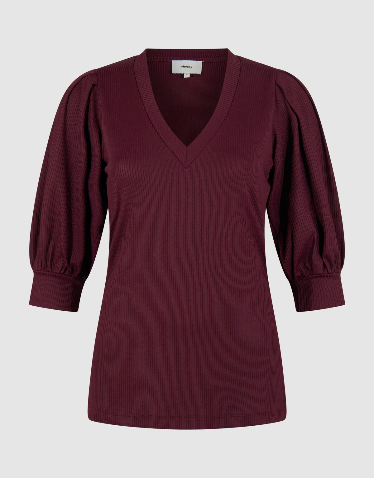 Rippstrick-Oberteil Dunkelrot SHOEBY WOMEN