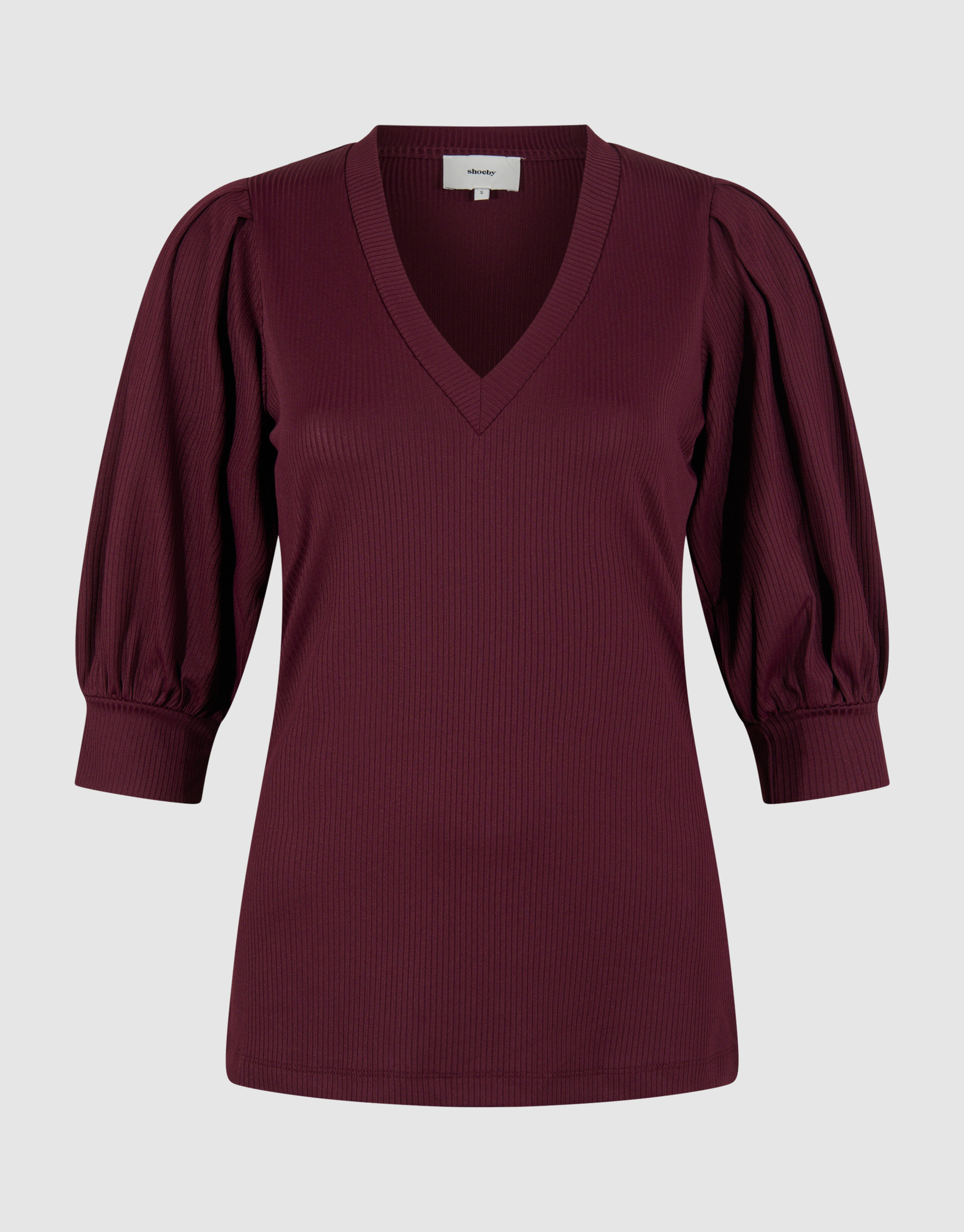 Rippstrick-Oberteil Dunkelrot SHOEBY WOMEN
