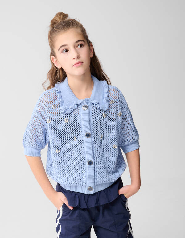 Strass R&uuml;schenweste Hellblau SHOEBY GIRLS