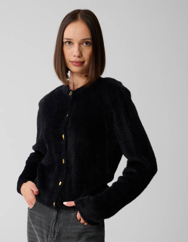 Weste mit gro&szlig;en Schultern, Schwarz SHOEBY WOMEN