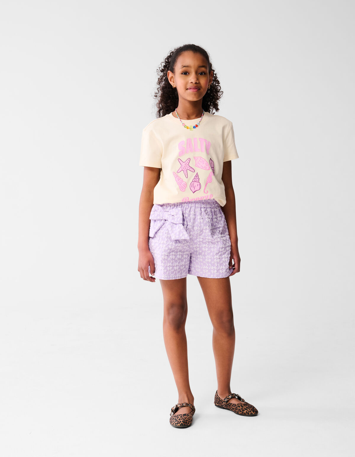 Jacquard Blume Kurz Violett SHOEBY GIRLS