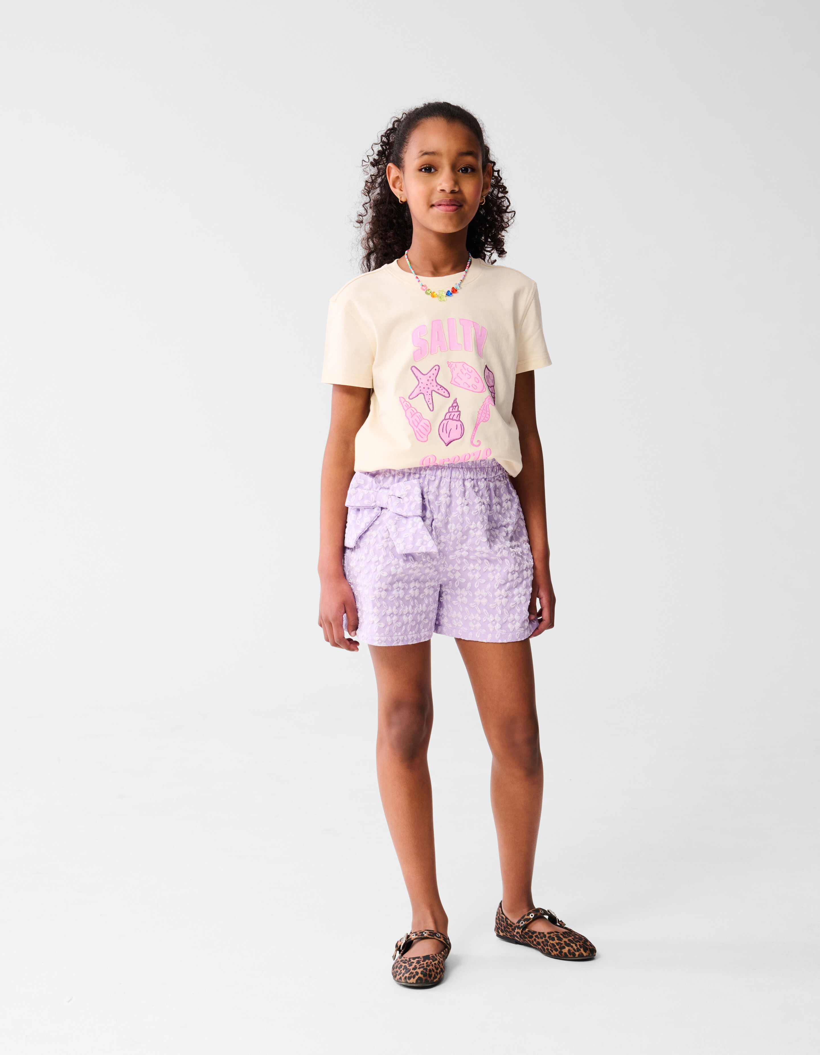 Jacquard Blume Kurz Violett SHOEBY GIRLS