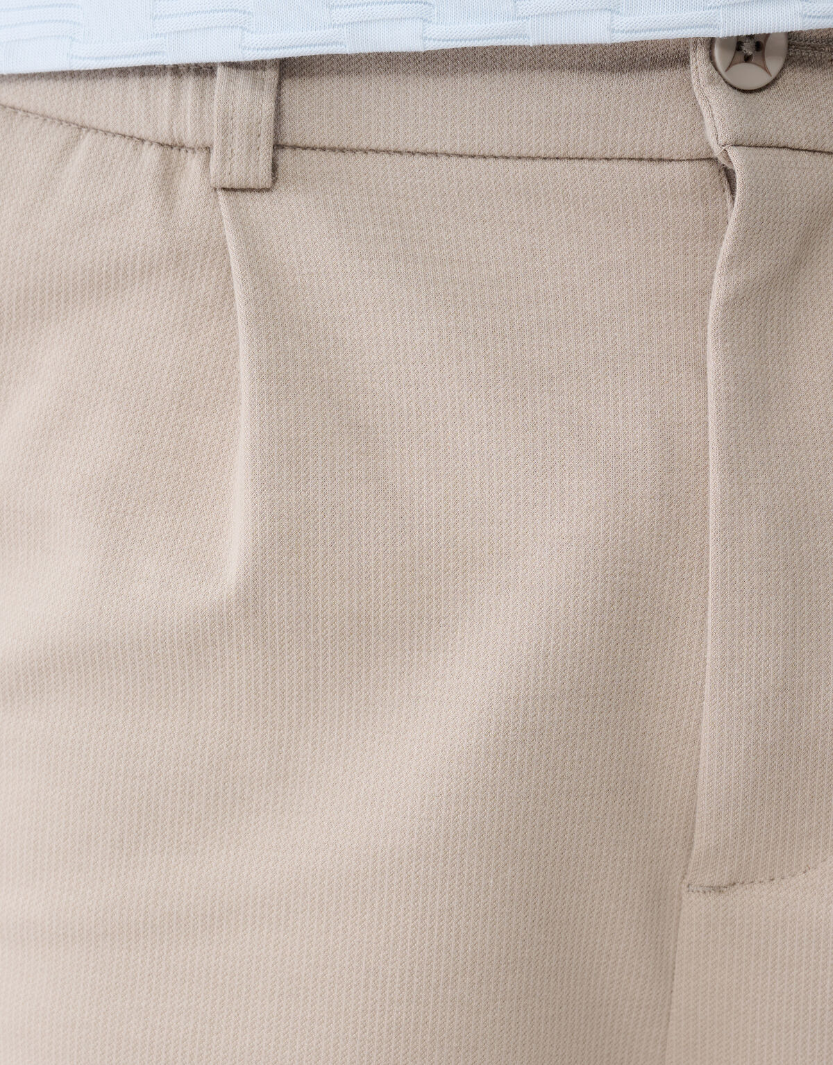 Plissierte Hose in normaler Passform, hellbraun SHOEBY MEN