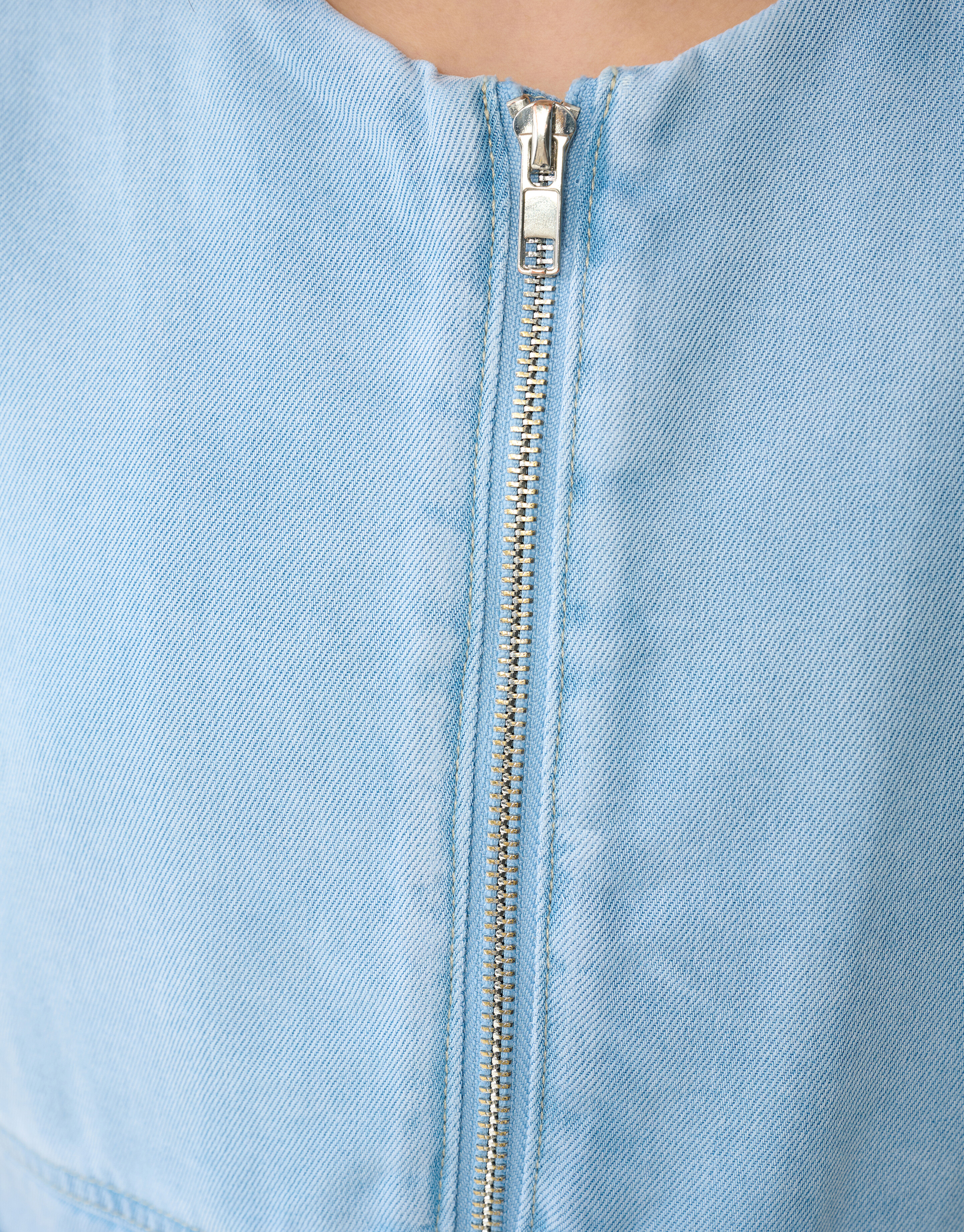 Puffy Denim Weste Hellblau SHOEBY GIRLS