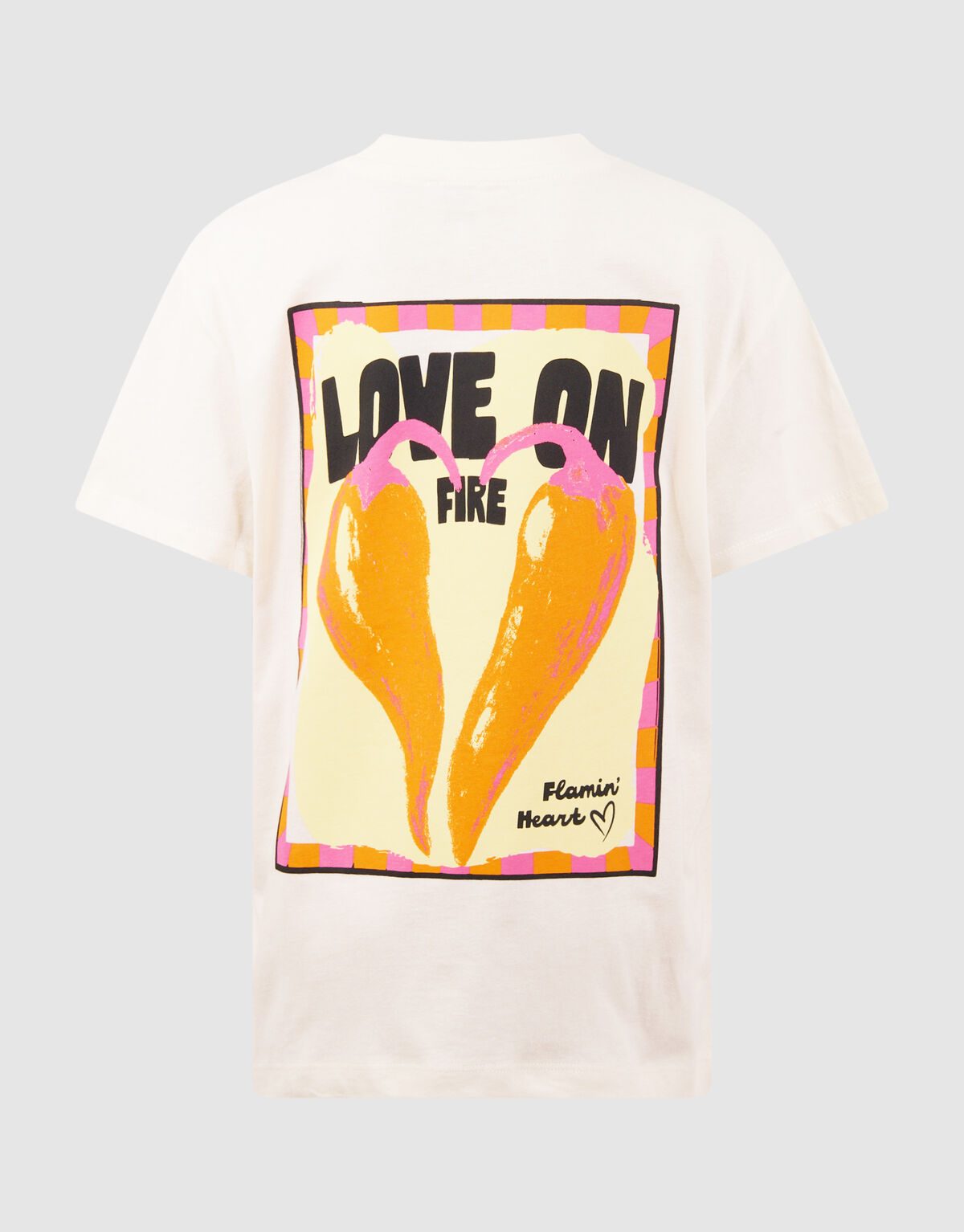 Flammenkunst T-Shirt Gebrochen Wei&szlig; SHOEBY GIRLS